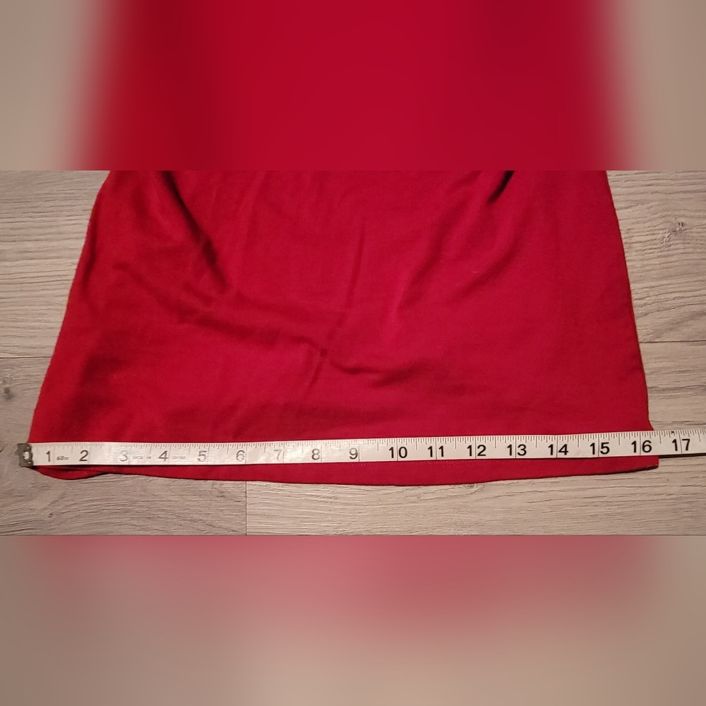 Express Red Cap Sleeve Turtleneck Blouse, Women's Small (S) - Picture 9 of 11